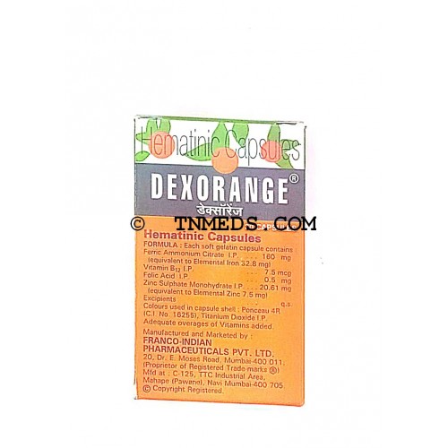 Dexorange capsules | Order Dexorange capsules From  | Buy  Dexorange capsules from , View Uses , Reviews , Composition ,  about Dexorange capsules